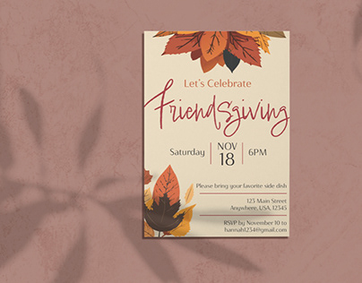 Project thumbnail - Thanksgiving/Friendsgiving Stationery