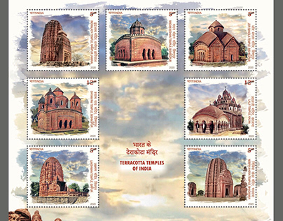Postage stamps on Terracotta Temples of India