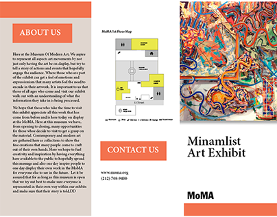 MoMa Minimalist Art Exhibit Brochure Fall 2023
