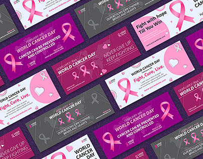 World Cancer Day social media cover banner template