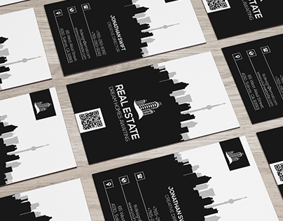 Vertical Real Estate Business Card