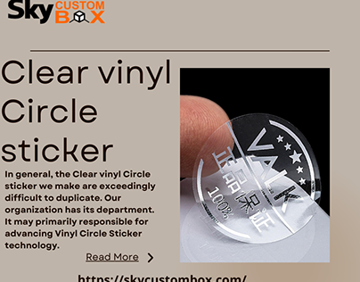 Clear Vinyl Circle Sticker Will Offer Amazing Look