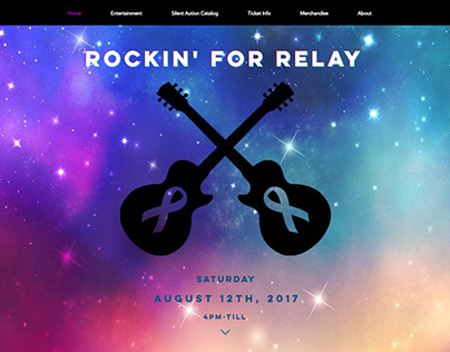 Rockin' for Relay Fundraiser Event Website & Promo