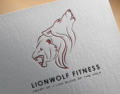 A Logo For Lion Wolf Fitness