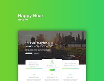 Website Concept :: Happy Bear Software