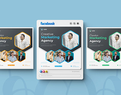 Corporate social media post design layout.