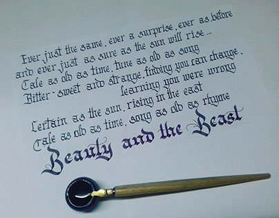 [Calligraphy] Beauty and the Beast