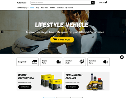 Auto Parts & Car Accessories Shop Website Design