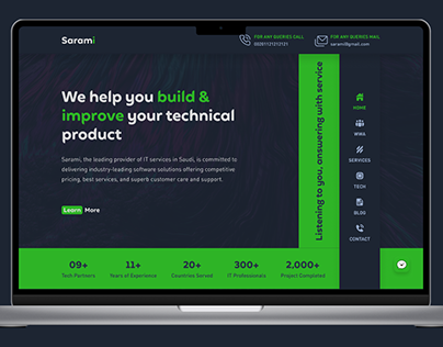 Sarami - Software & IT Company Web UI