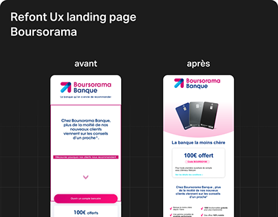 Refont UX landing page Boursorama