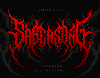 (Free) Sabersong | Black Metal Font