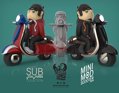 MiniMod Scooter Edish - Art Toy By MBC & Beastly Toyz