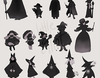 Own characters silhouettes practices