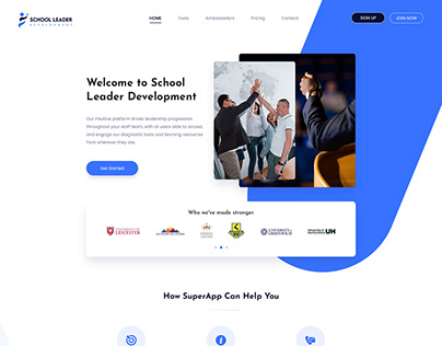 School Leader Development Website Design