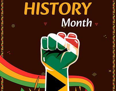 Raised Hand Black History Month celebration post
