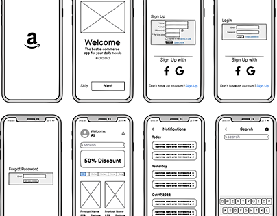 Project thumbnail - Amazon Mobile App Wireframe