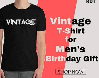 Buy Online Vintage T Shirt for Men's Birthday Gift