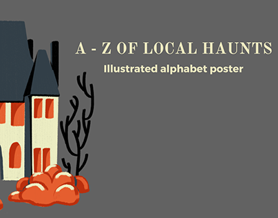 A - Z OF LOCAL HAUNTS - ILLUSTRATED ALPHABET POSTER