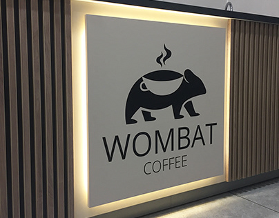 Logo for coffee house "Wombat"