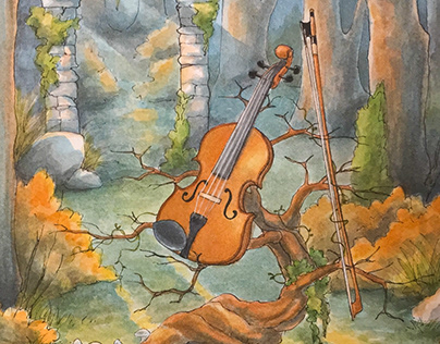 Magic Violin Illustration