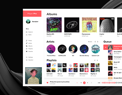Desktop music player | Design concept