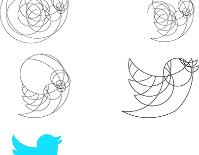 twitter logo (golden ratio)