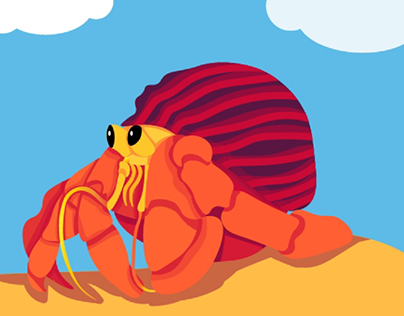Hermit crab illustration
