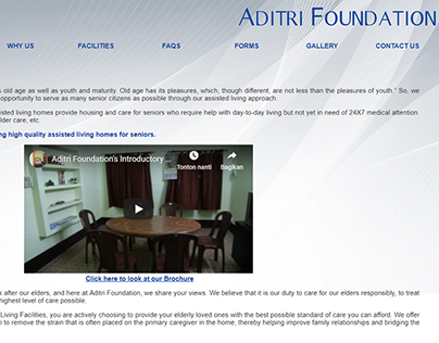 Website Development for Aditri Foundation