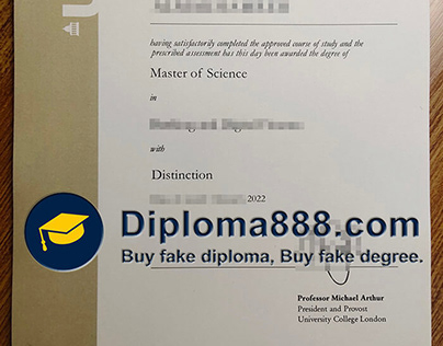 Fake UCL diploma certificate for sale.