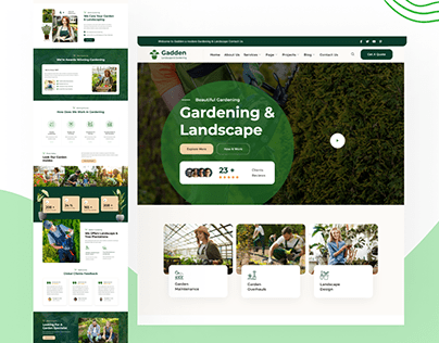Creative website design for Gardening & Landscape