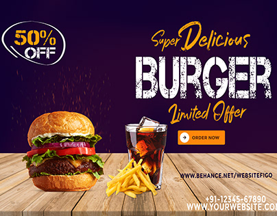 Burger AD, Food AD, Digital AD, Social Media Post