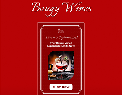 Email Newsletter Design For Bougy Wines