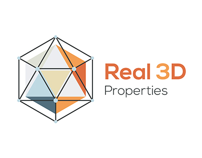 logo for real estate photography company- "Real 3D Prop