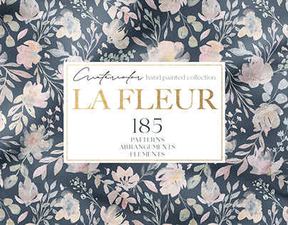 Watercolor Flower Pattern Collection