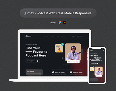 Jumex - Podcast Website & Mobile Responsive Design