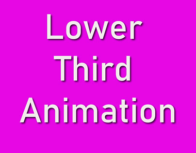 Lower Third Animation By adobe After Effect