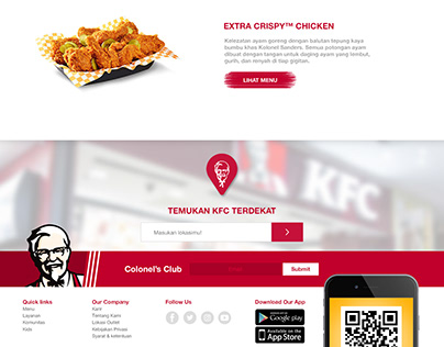 KFC Delivery Website Mockup