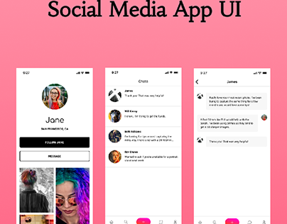 Social media app UI