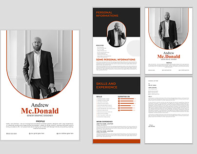 Booklet resume design. creative booklet cv design.