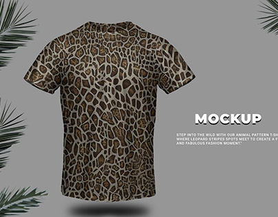animals patterns t shirt mockups