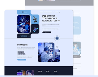 Project thumbnail - Homepage for modern lab