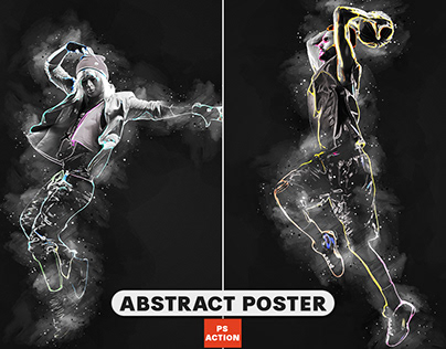 Abstract Poster Photoshop Action