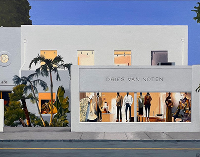 Dries Van Noten, LA - 30" x 40" - oil on canvas
