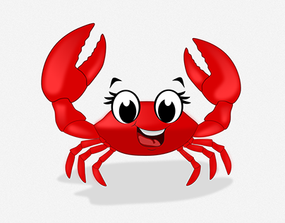 Happy Crab | Vector illustration