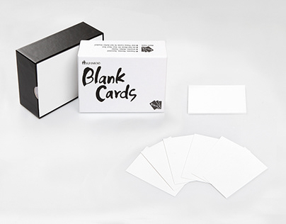 Blank cards book design