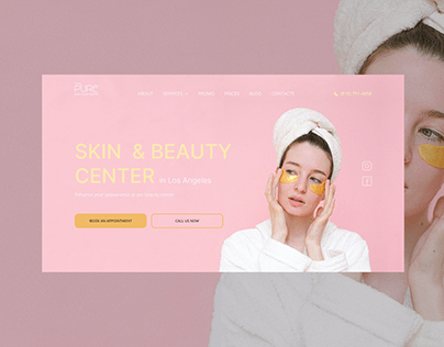 PURE - Skin and beauty center | Landing page redesign