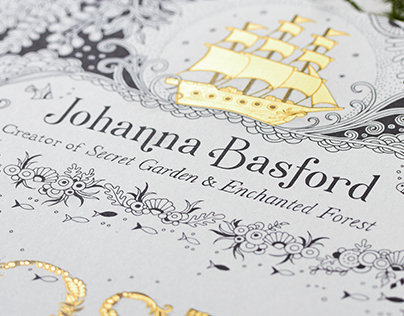 Johanna Basford Logo Design, Branding, & Collateral