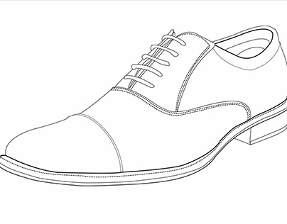 Oxford Shoe Digital Drawing