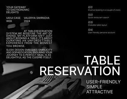 Table reservation. Web application