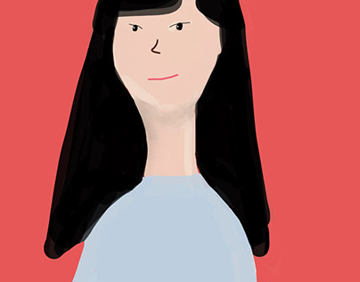 Japanese girl, illustration, vitiligo